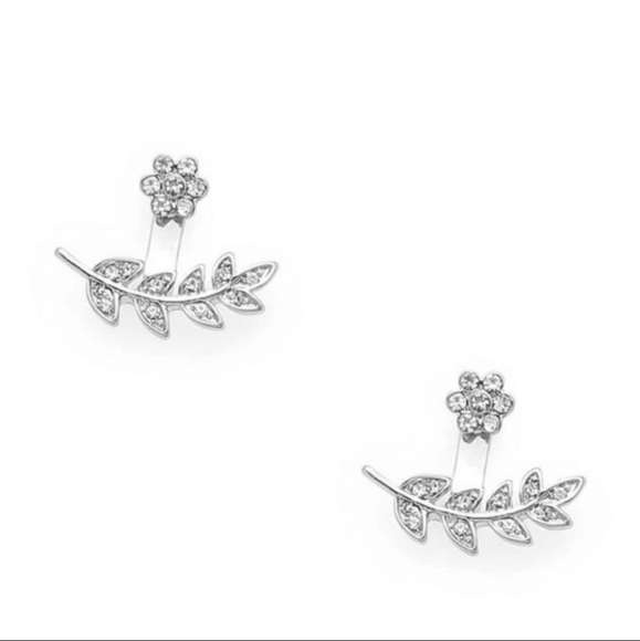 Double Sided Flower and Stem Earrings - Picture 2 of 2